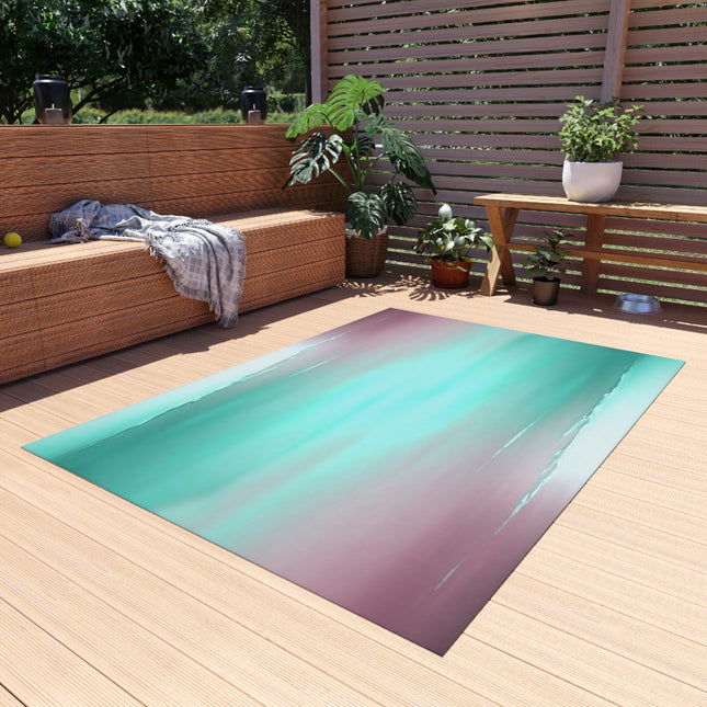 Green Sea Lavender Fog Outdoor Rug, 60" x 84"