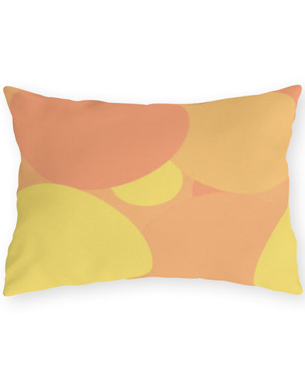 Pastel Bright Oranges Patches 20" x 14" Outdoor Pillow