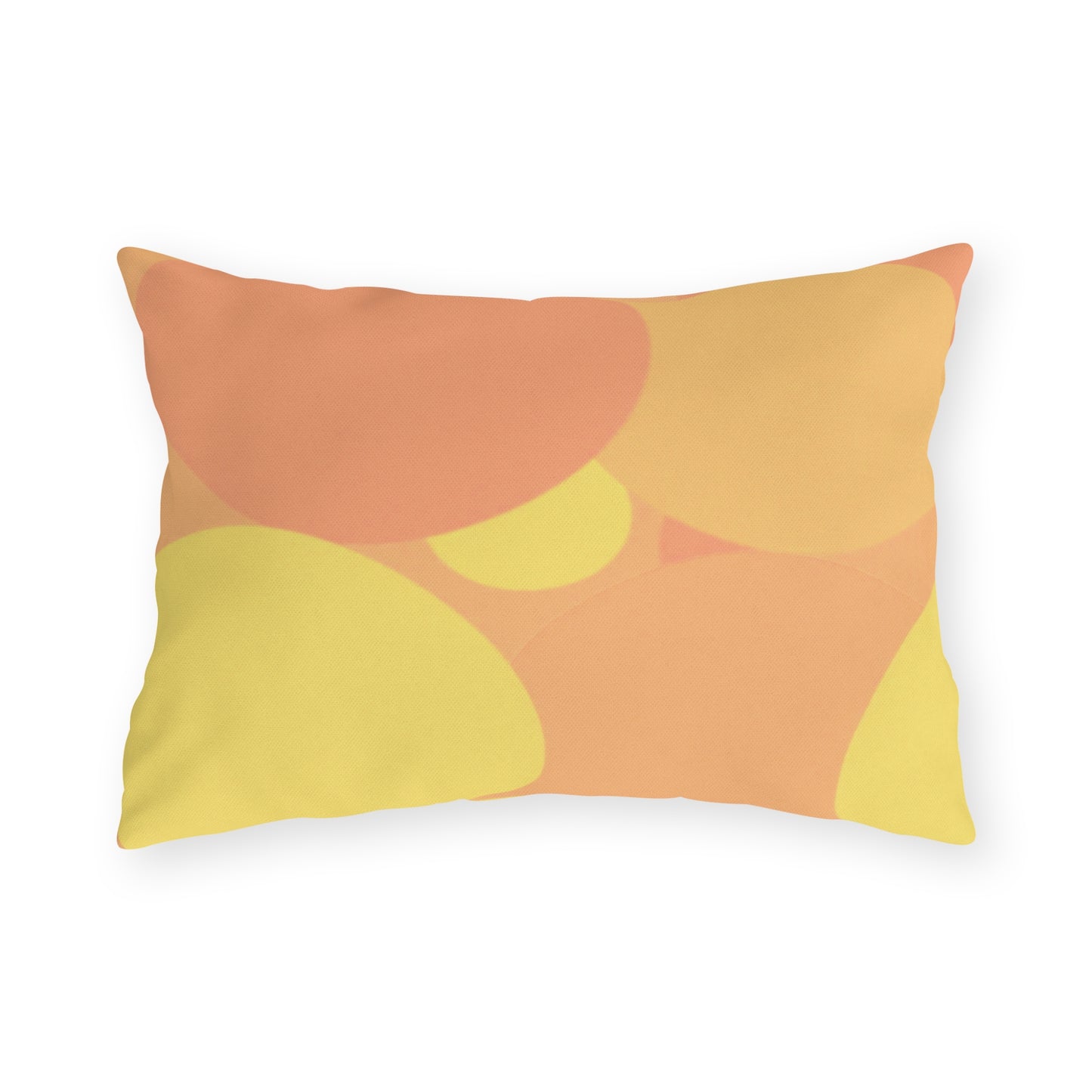 Pastel Bright Oranges Patches 20" x 14" Outdoor Pillow