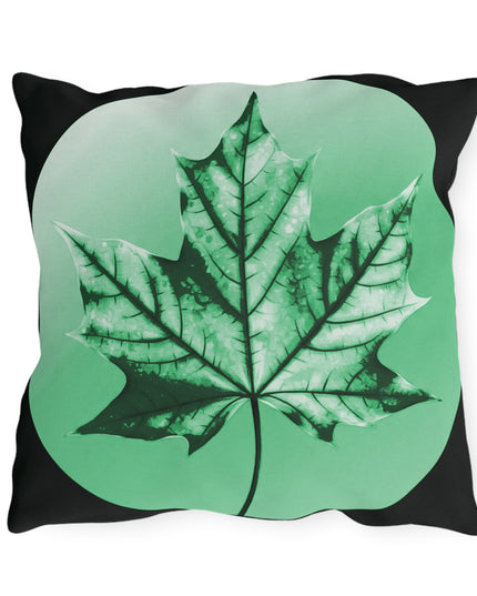 Mint Green Maple Leaf 18" x 18" Outdoor Pillow