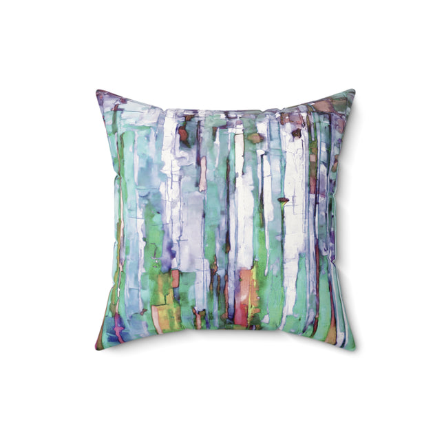 Striped Pastels 16" x 16" Faux Suede Square Pillow