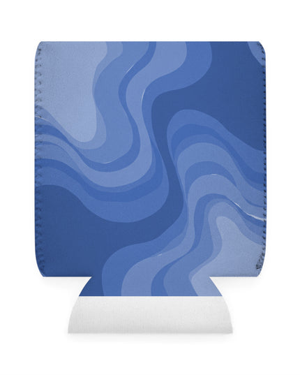 Deep Blue Wavey 12 oz Can Cooler Sleeve