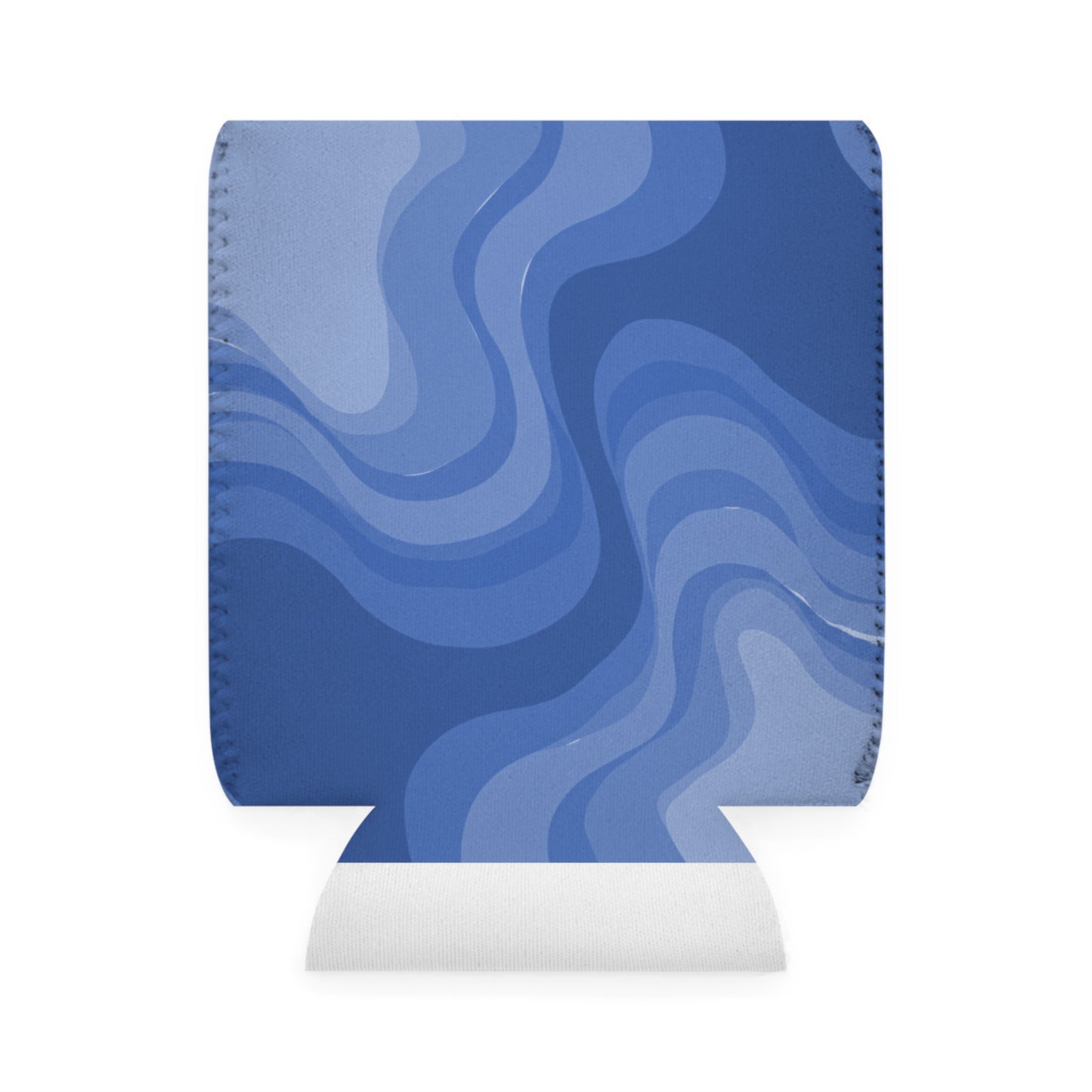 Deep Blue Wavey 12 oz Can Cooler Sleeve