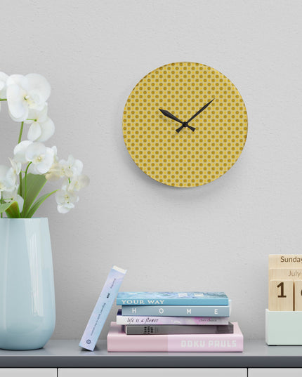 Lemongrass Star-crossed Bodies Acrylic Wall Clock, Round or Square, 10.75" x 10.75"