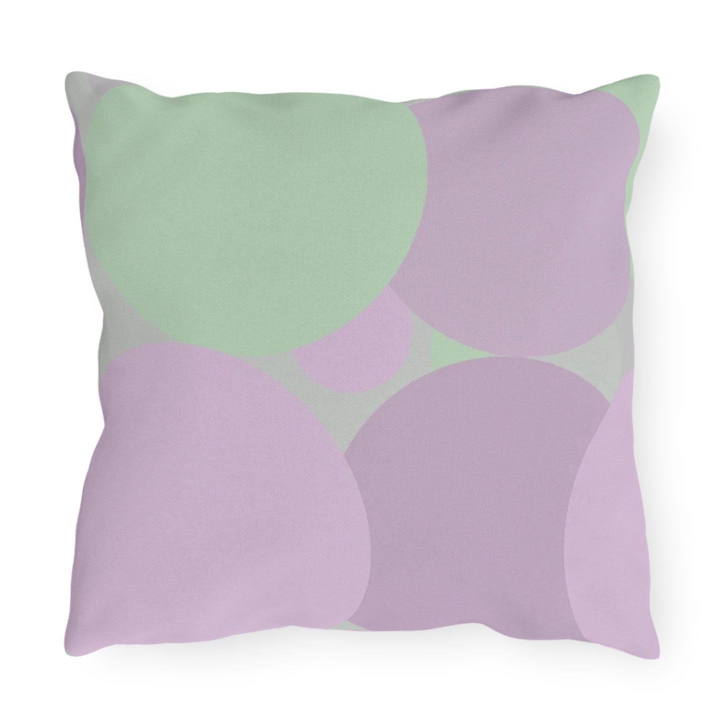 Pastel Lavender Purple and Soft Green Patches 16" x 16" Outdoor Pillows