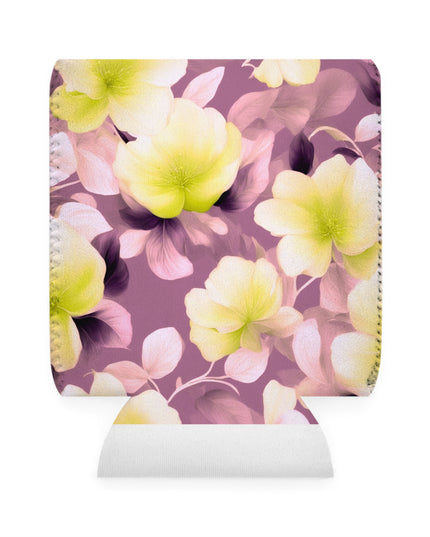 Lemon Blossom Floral Bunch 12 oz Can Cooler Sleeve