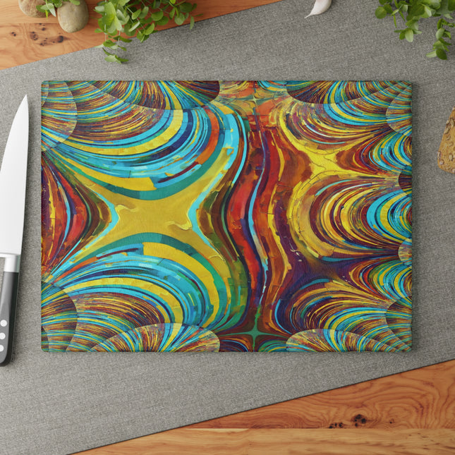 Uzi Spiral Alpha 11" x 15" Glass Cutting Board