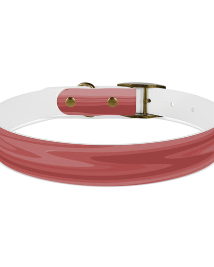 Power Red Wavey Large Dog Collar