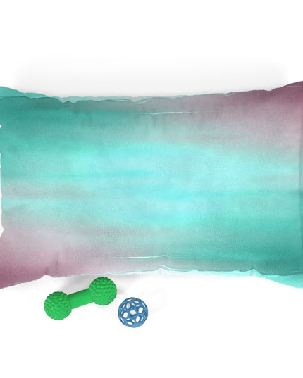 Green Sea Lavender Fog 28" × 18" Pet Bed
