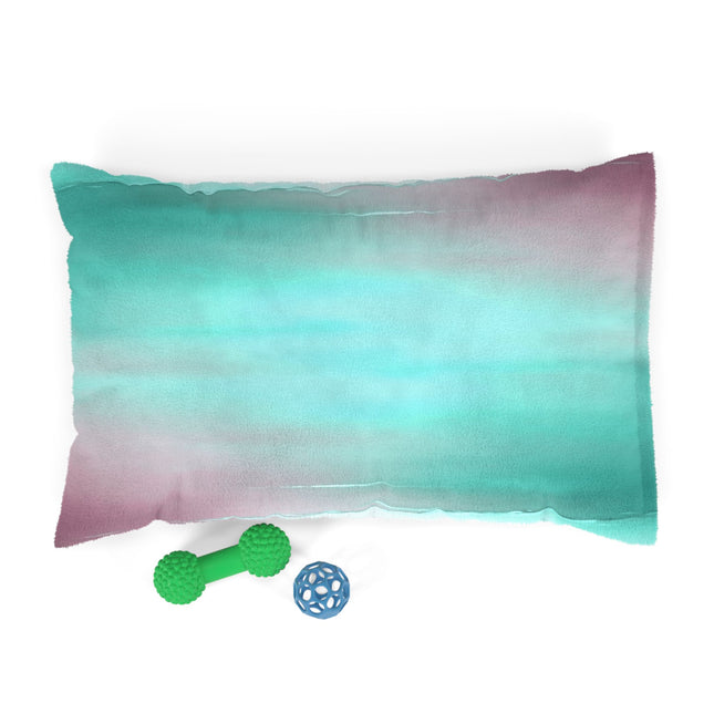 Green Sea Lavender Fog 28" × 18" Pet Bed