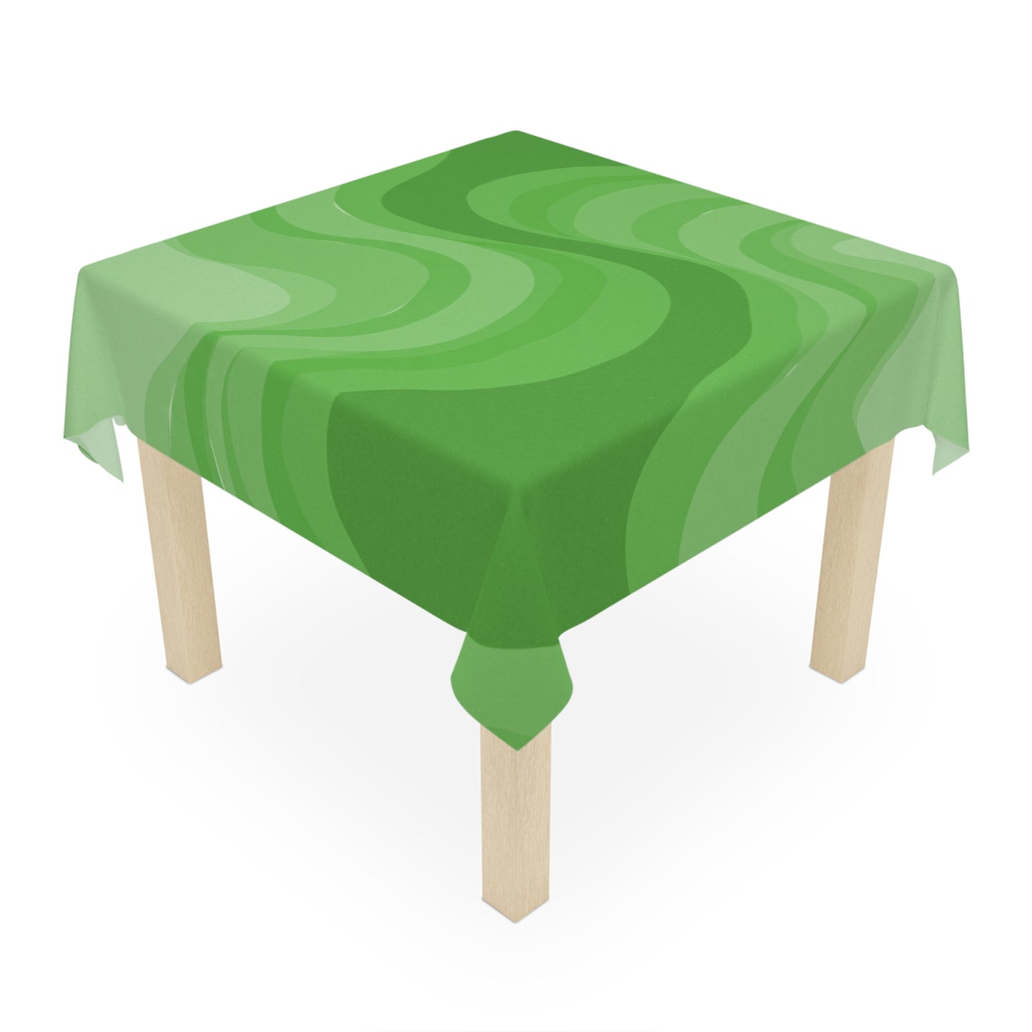 Greenie Meanie Wavey Tablecloth, 55" x 55"