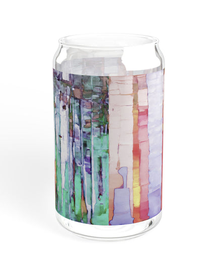 Striped Pastels Sipper Glass, 16oz