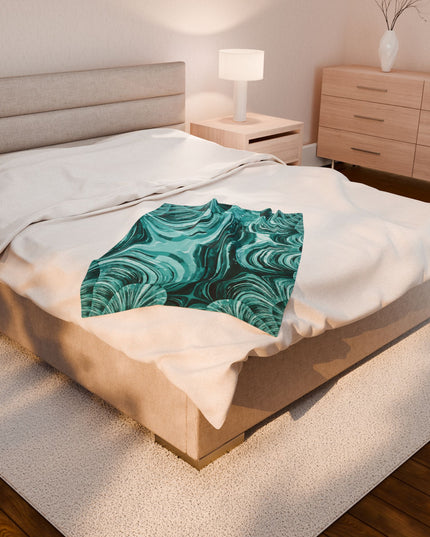 Uzi Spiral Tif Velveteen Plush Blanket, 30" x 40"