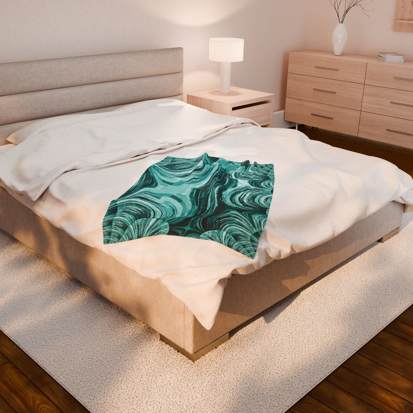 Uzi Spiral Tif Velveteen Plush Blanket, 30" x 40"