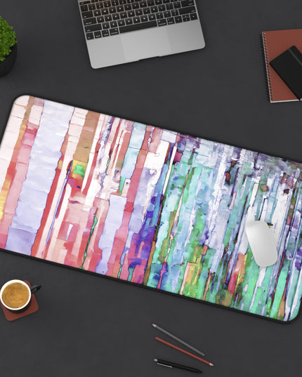 Striped Pastels 16" x 32" Desk Mat