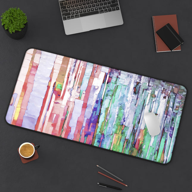 Striped Pastels 16" x 32" Desk Mat