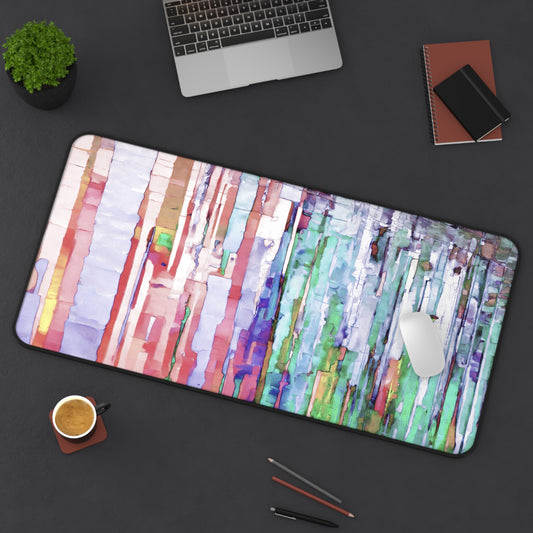 Striped Pastels 16" x 32" Desk Mat