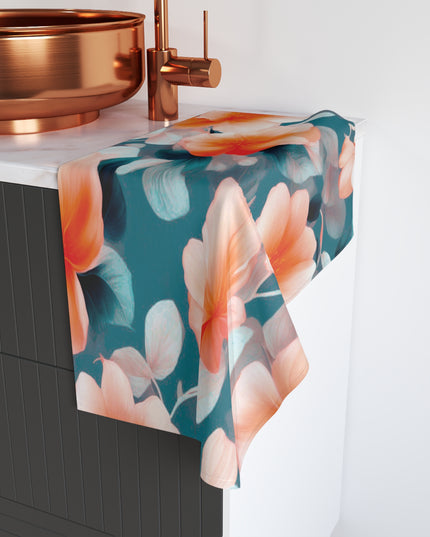 Orange Blossom Floral Bunch Hand Towel, 16" x 28"
