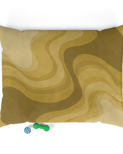 Brown Wavey 50" × 40" Pet Bed