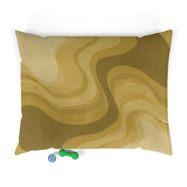 Brown Wavey 50" × 40" Pet Bed