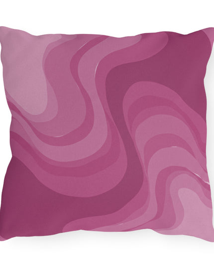 Pinky Mauve Wavey 16" x 16" Outdoor Pillow