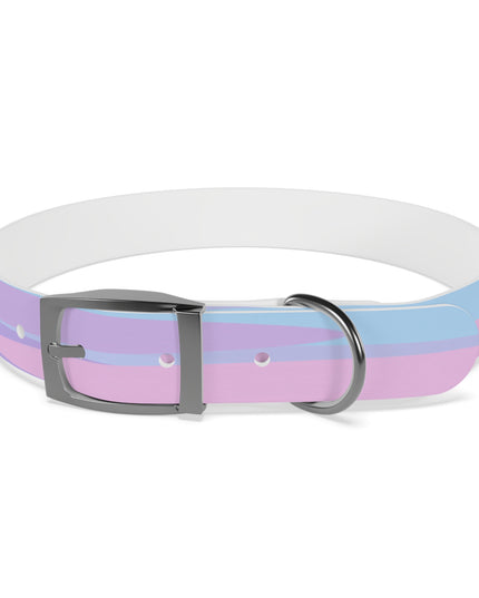 Pastel Purple and Mauve Patches Large Dog Collar