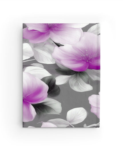 Purple Blossom Floral Bunch Journal - 128 Ruled Line pages, 5" x 7"