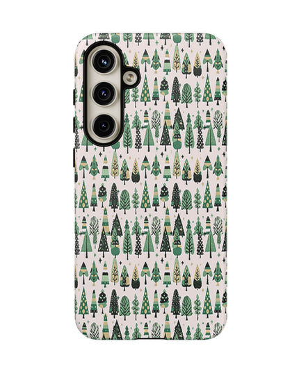 Mini Vintage Green Trees Samsung Galaxy S24 Plus Tough Cases