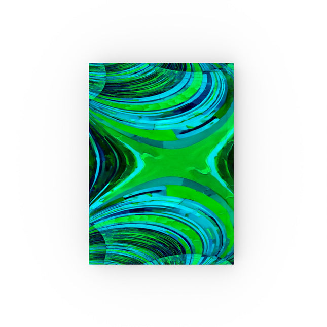 Uzi Spiral Blue Green 5.2" x 7.4" Hard Backed Journal with 128 blank pages