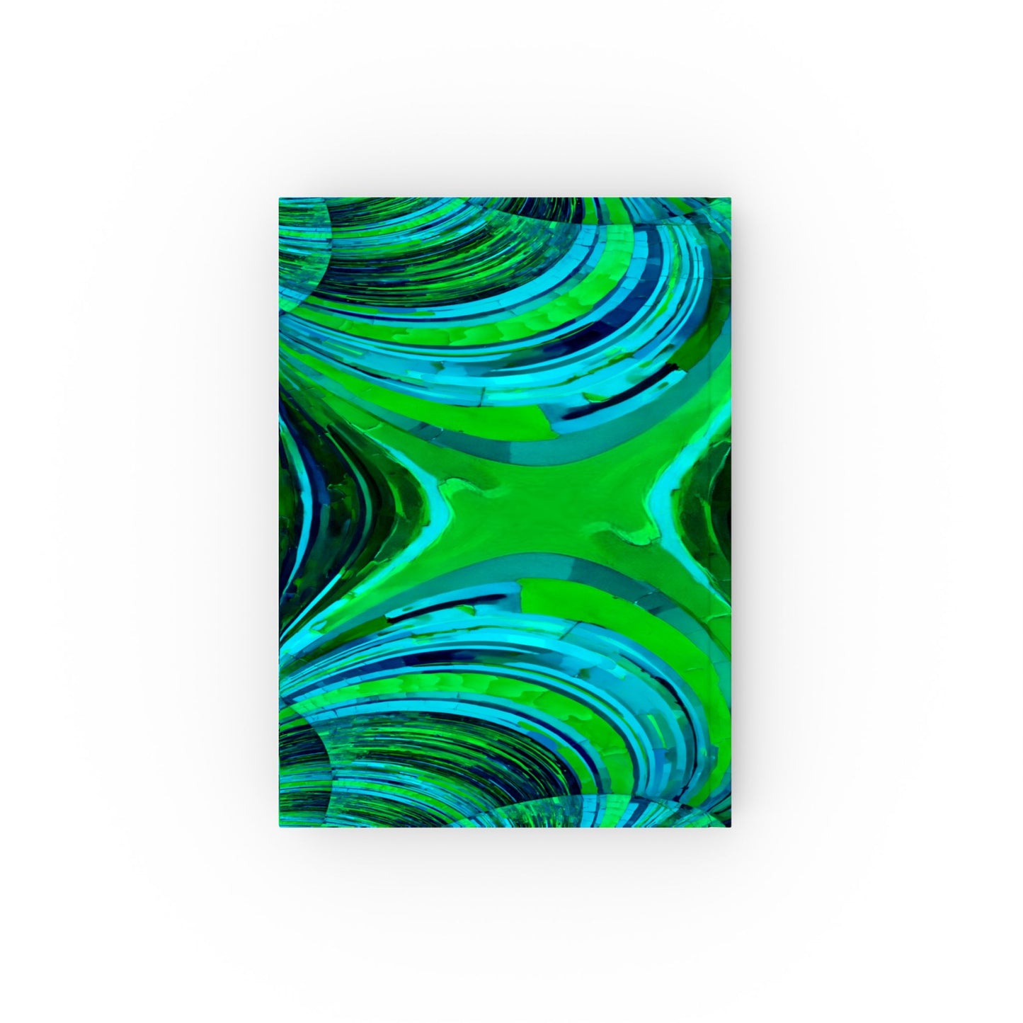 Uzi Spiral Blue Green 5.2" x 7.4" Hard Backed Journal with 128 blank pages