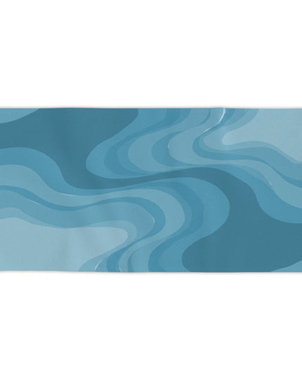 Sky Blue Wavey Beach Towel, 30" x 60"