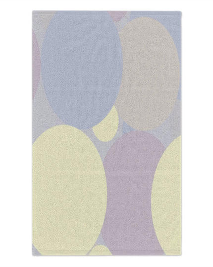 Pastel Soft Blue and Soft White Patches Rally Towel, 11" x 18"