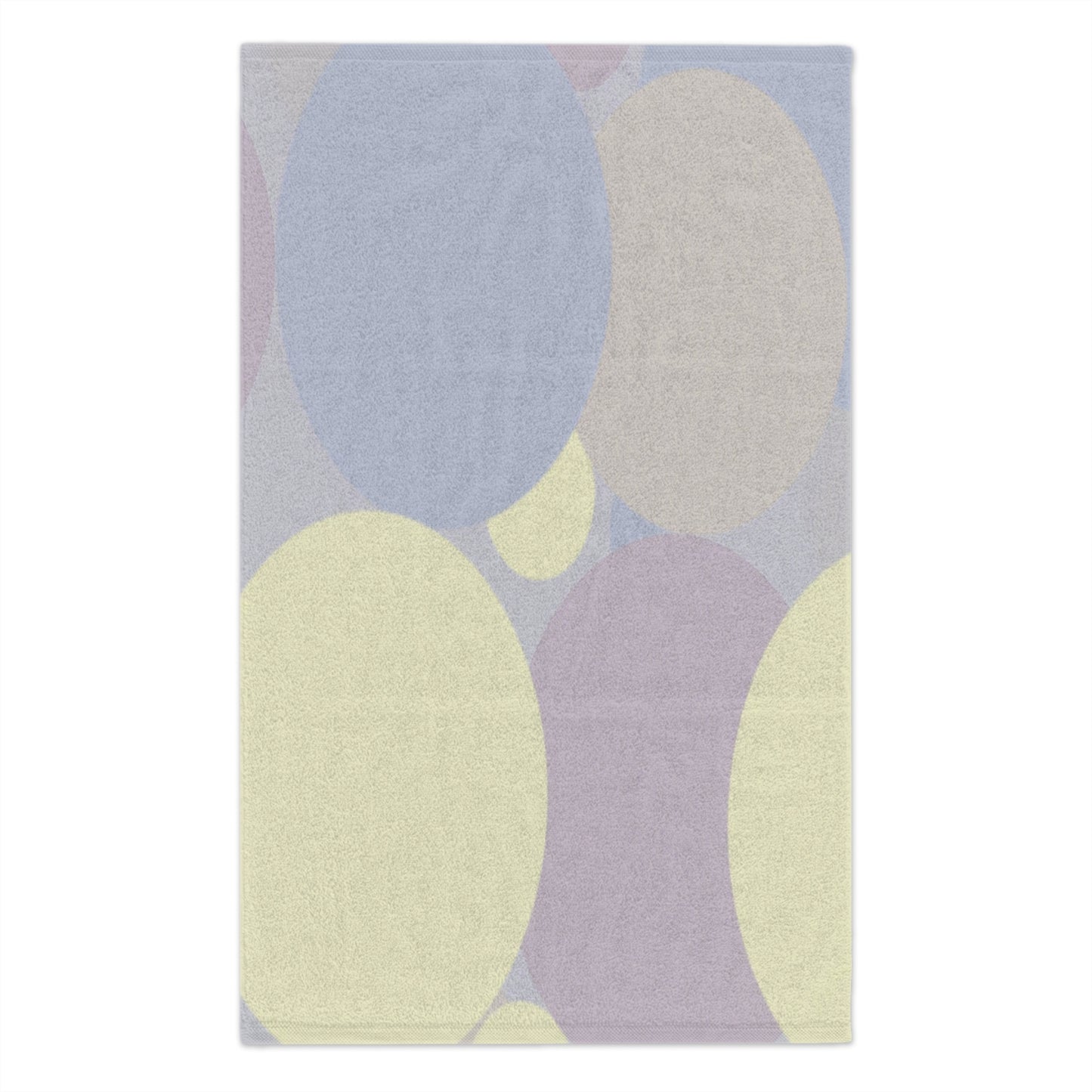 Pastel Soft Blue and Soft White Patches Rally Towel, 11" x 18"