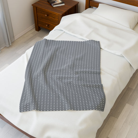 Desaturated Star-crossed Bodies Velveteen Plush Blanket, 30" x 40"
