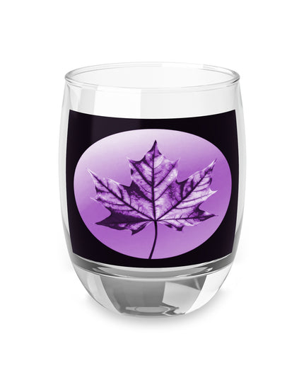 Purple Maple Leaf Whiskey Glass, 6 oz