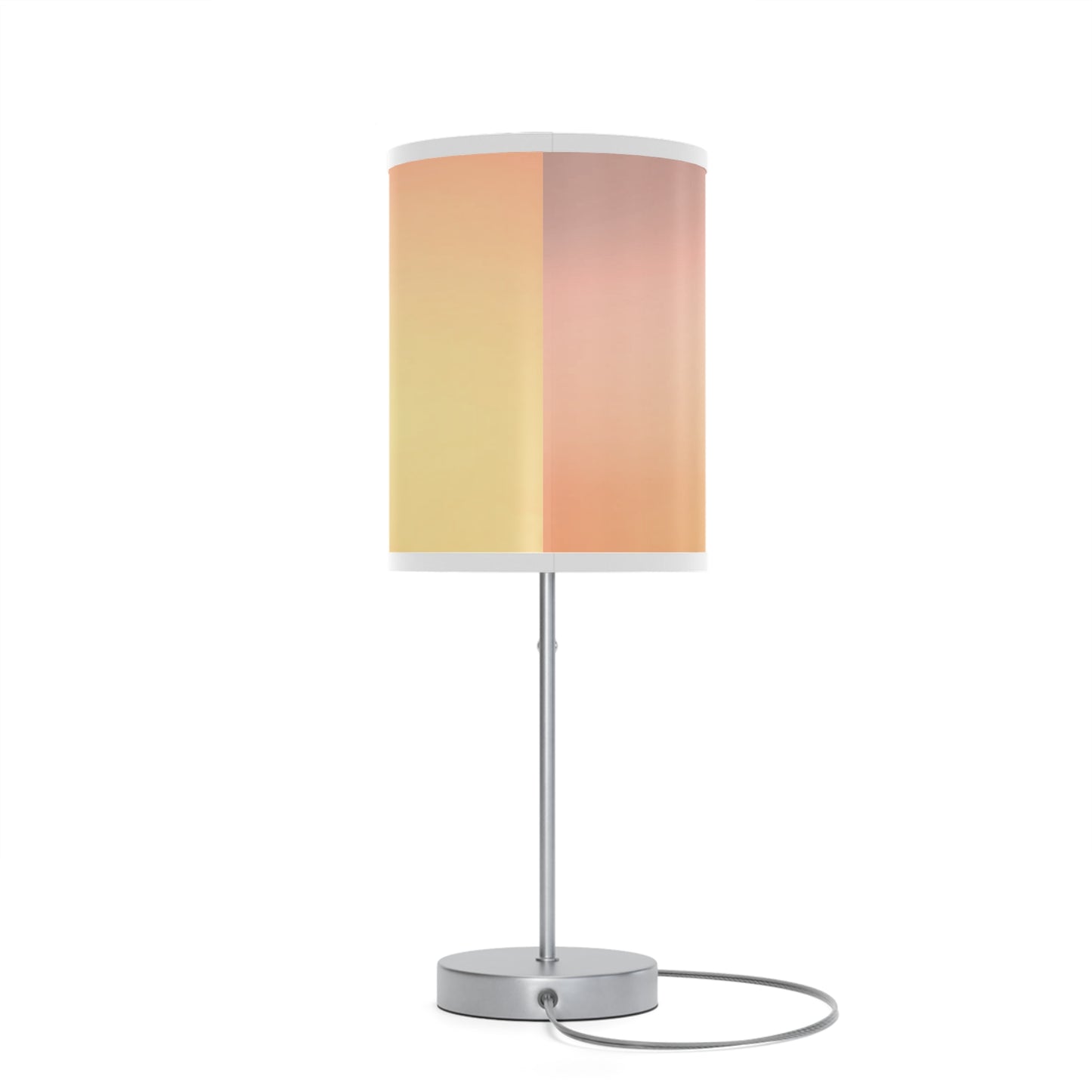 Hot Peach Fade Table Lamp on a White or Silver Stand, US|CA plug