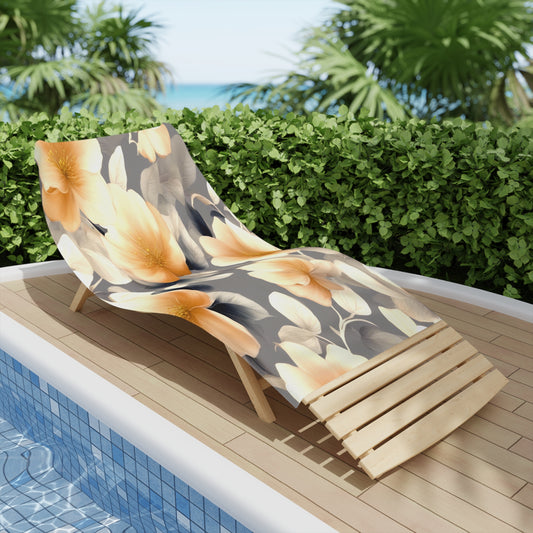 Soft Blossom Floral Bunch Beach Towel, 30" x 60"