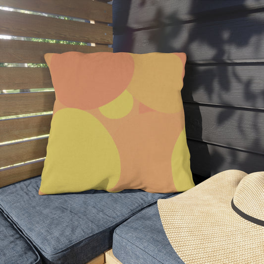 Pastel Bright Oranges Patches 20" x 20" Outdoor Pillow