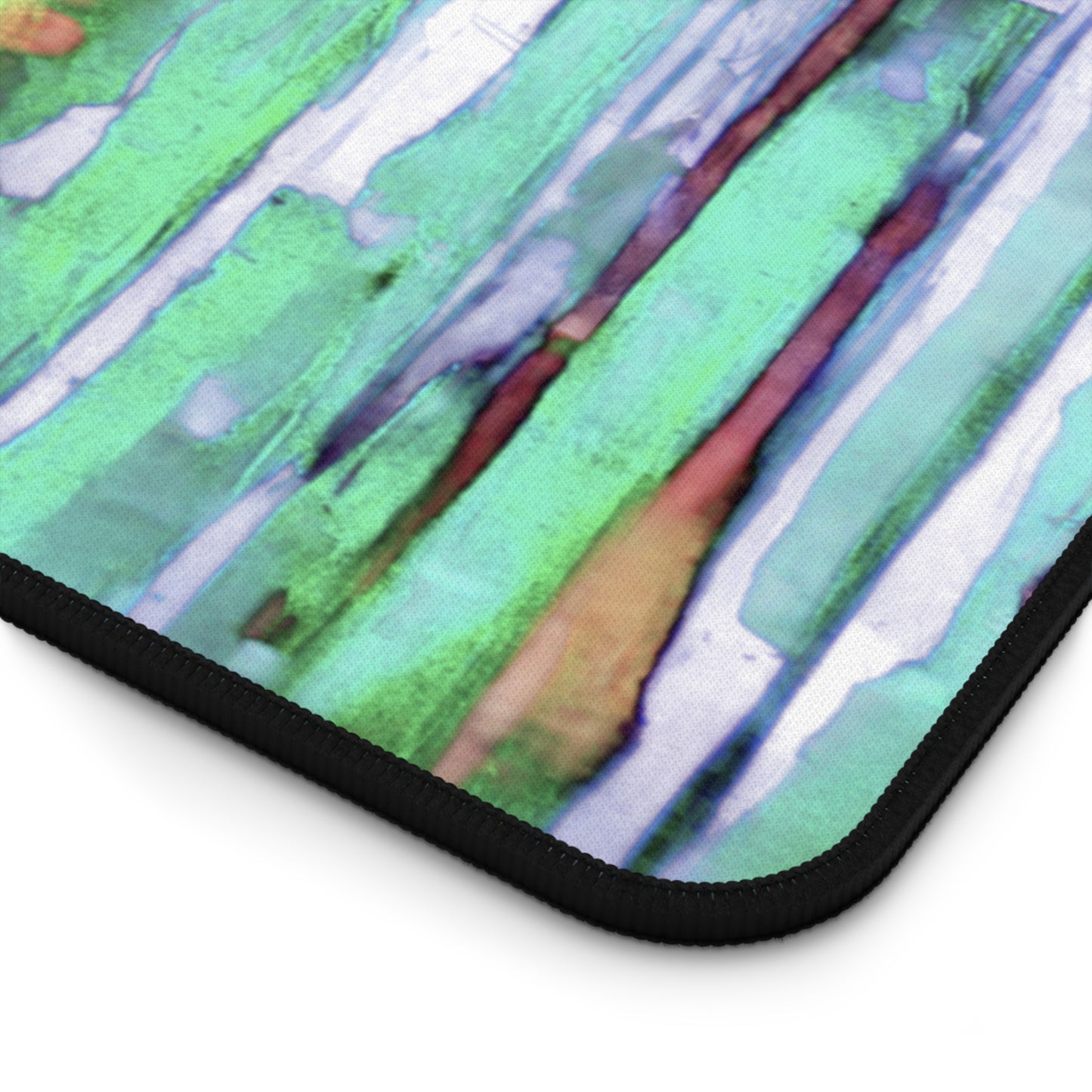 Striped Pastels 16" x 32" Desk Mat