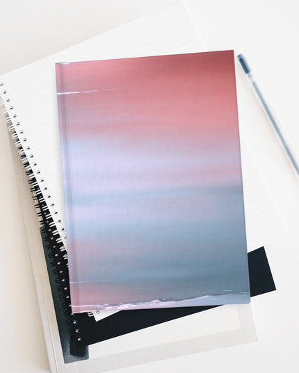 Gray Sea Pink Fog 5" x 7" Journal - 128 Ruled Line pages