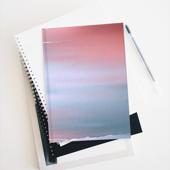 Gray Sea Pink Fog 5" x 7" Journal - 128 Ruled Line pages