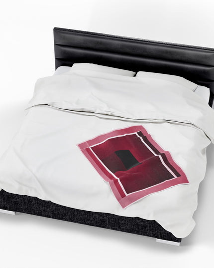 Red Shadow Velveteen Plush Blanket, 30" x 40"