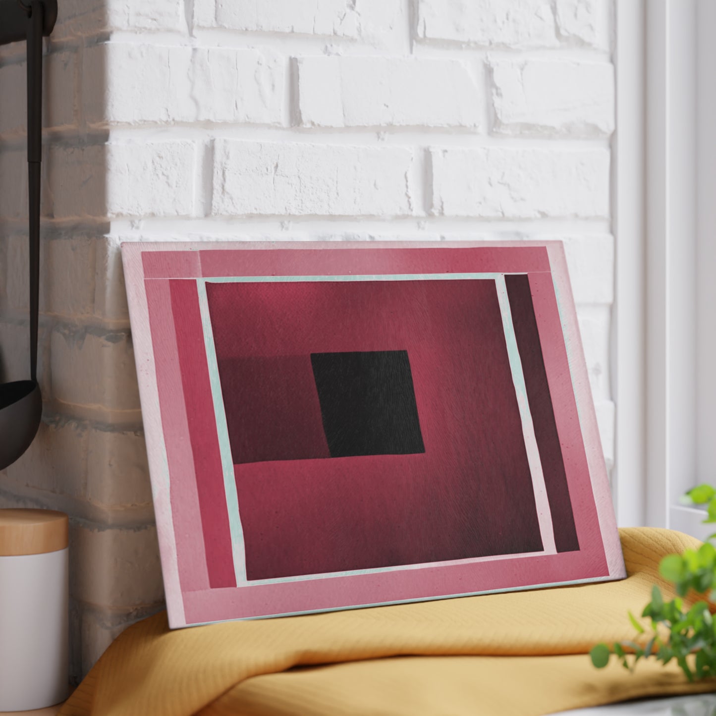Red Shadow 8" x 11" Glass Cutting Board