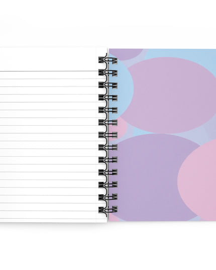 Pastel Purple and Mauve Patches Spiral Bound Journal, 5" x 7" 150 pages