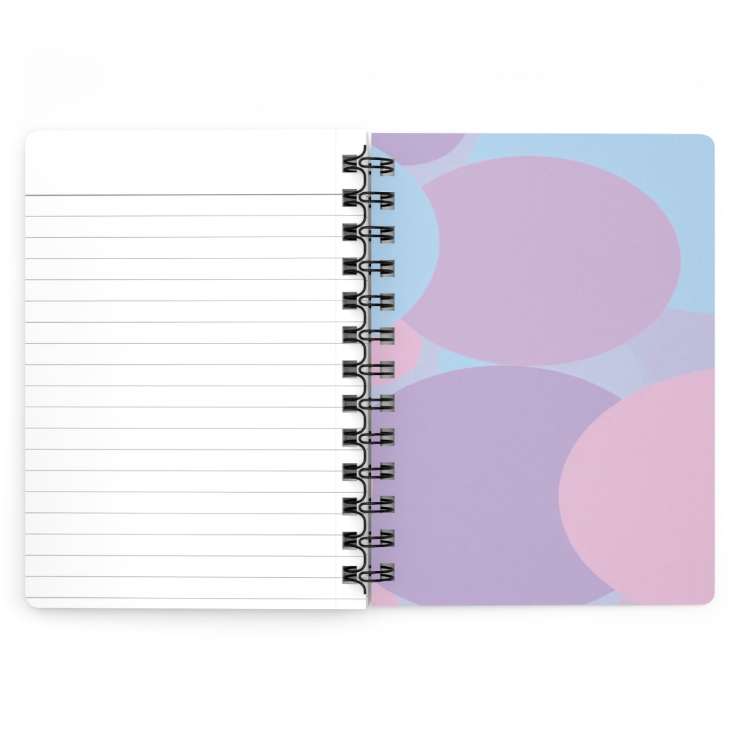 Pastel Purple and Mauve Patches Spiral Bound Journal, 5" x 7" 150 pages