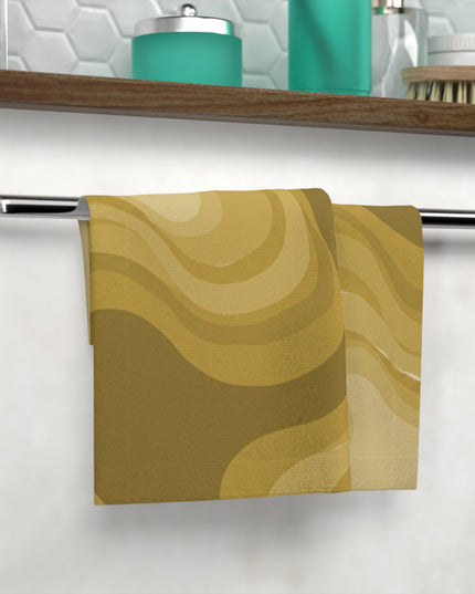 Brown Wavey 13" x 13" Face Towel