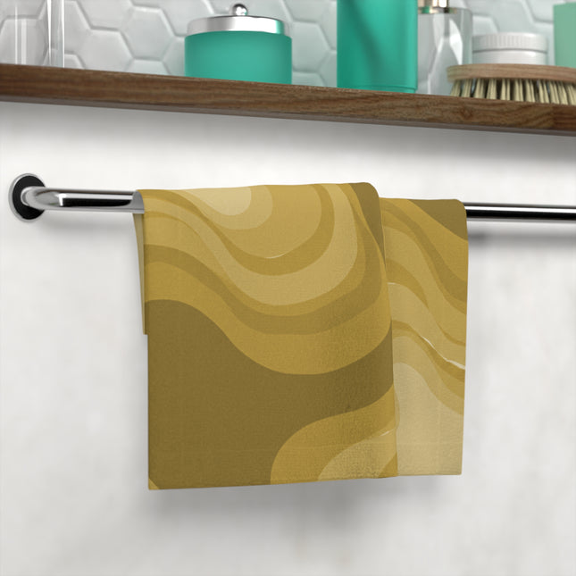 Brown Wavey 13" x 13" Face Towel