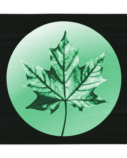Mint Green Maple Leaf Tablecloth, 55" x 55"