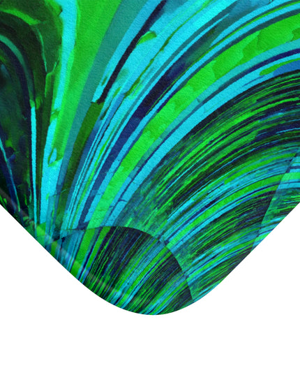 Uzi Spiral Blue Green 34" x 21" Bath Mat