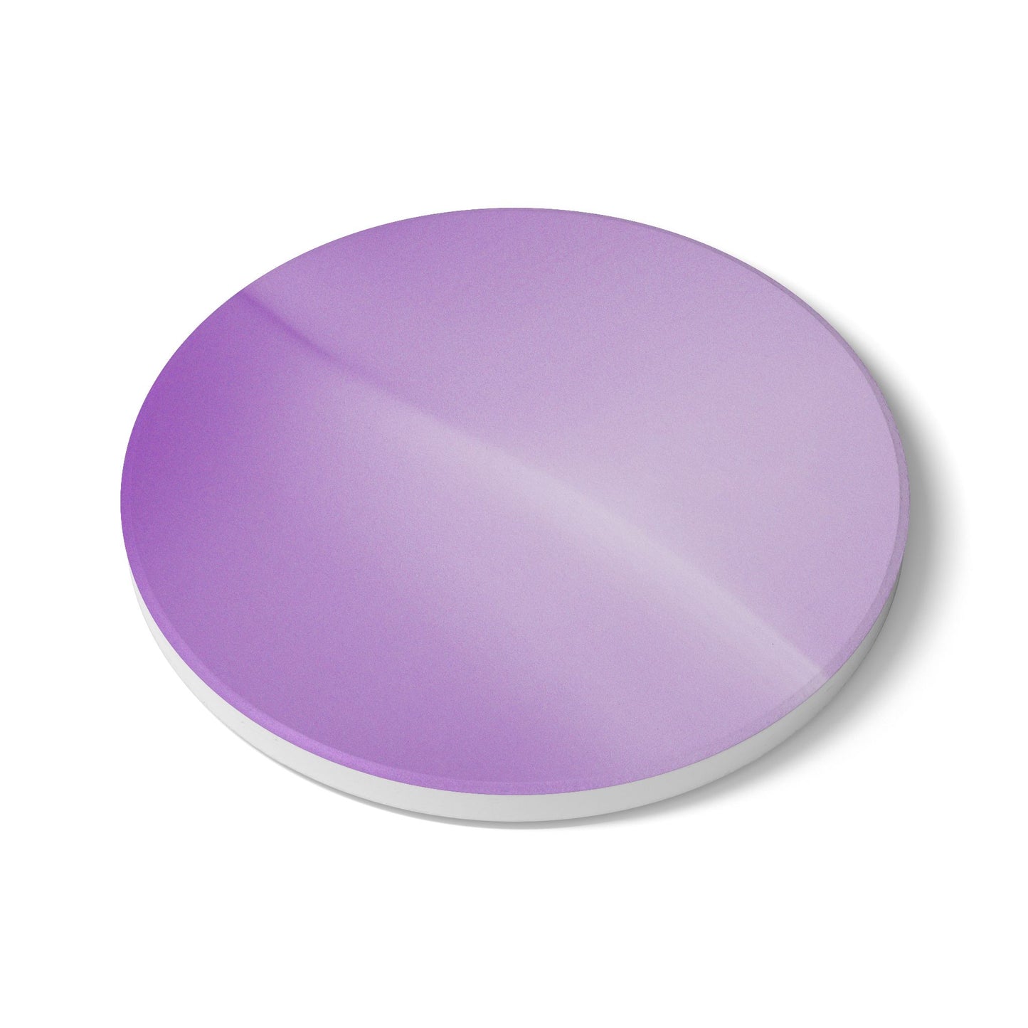 Soft Lavender Fade 4" x 4" Round Ceramic Coaster